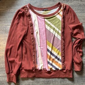 Women's Multicolor Patchwork Sweater